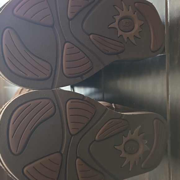 UGG Whitley Tall Brown Suede Lace Up Sheepskin Shearling Boots 5122 US 5 - Picture 3 of 8